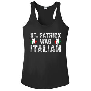 St Patrick Was Italian Flag Irish Clover St Pattys Holiday Gift Ladies PosiCharge Competitor Racerback Tank