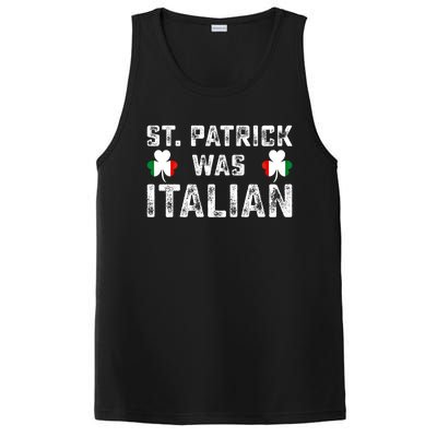 St Patrick Was Italian Flag Irish Clover St Pattys Holiday Gift PosiCharge Competitor Tank