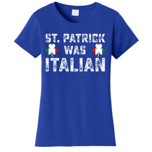 St Patrick Was Italian Flag Irish Clover St Pattys Holiday Gift Women's T-Shirt