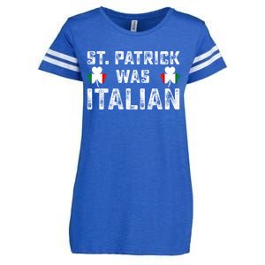 St Patrick Was Italian Flag Irish Clover St Pattys Holiday Gift Enza Ladies Jersey Football T-Shirt