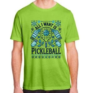 Snowflakes Pickleball Xmas Ugly Pajama Outfit Gift Adult ChromaSoft Performance T-Shirt