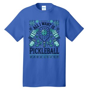 Snowflakes Pickleball Xmas Ugly Pajama Outfit Gift Tall T-Shirt