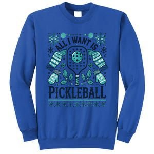 Snowflakes Pickleball Xmas Ugly Pajama Outfit Gift Tall Sweatshirt