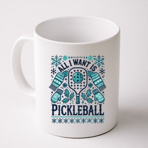 Snowflakes Pickleball Xmas Ugly Pajama Outfit Gift Coffee Mug