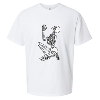 Skeleton Praying X Lord Have Mercy Sinner Gothic Blackwork Sueded Cloud Jersey T-Shirt