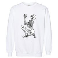 Skeleton Praying X Lord Have Mercy Sinner Gothic Blackwork Garment-Dyed Sweatshirt