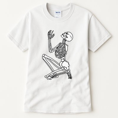 Skeleton Praying X Lord Have Mercy Sinner Gothic Blackwork Tall T-Shirt