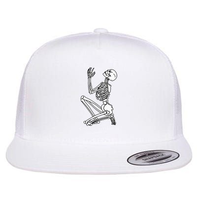 Skeleton Praying X Lord Have Mercy Sinner Gothic Blackwork Flatbill Hat