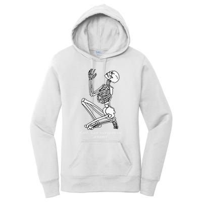 Skeleton Praying X Lord Have Mercy Sinner Gothic Blackwork Women's Pullover Hoodie