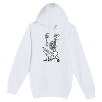 Skeleton Praying X Lord Have Mercy Sinner Gothic Blackwork Premium Pullover Hoodie