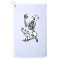 Skeleton Praying X Lord Have Mercy Sinner Gothic Blackwork Golf Towel