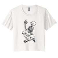Skeleton Praying X Lord Have Mercy Sinner Gothic Blackwork Women's Crop Top Tee