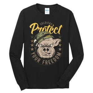 Soldiers Protect Your Freedom Tall Long Sleeve T-Shirt