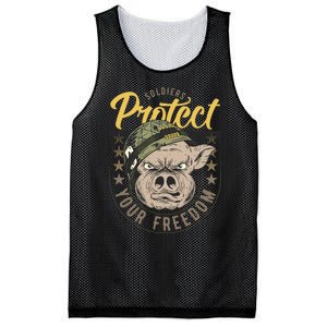 Soldiers Protect Your Freedom Mesh Reversible Basketball Jersey Tank