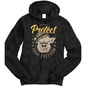 Soldiers Protect Your Freedom Tie Dye Hoodie