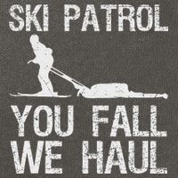 Ski Patrol You Fall We Haul Skiing Winter Cotton Canvas Backpack
