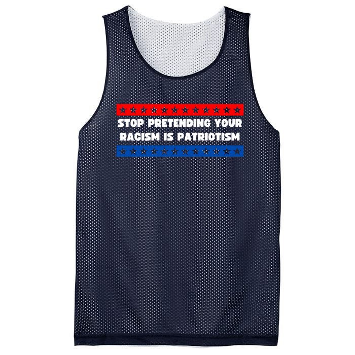 Stop Pretending Your Racism Is Patriotism Mesh Reversible Basketball Jersey Tank