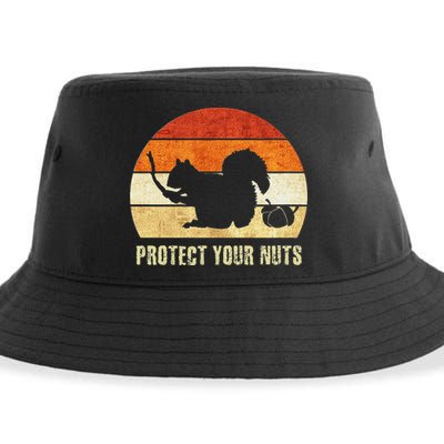 Squirrel Protect Your Nuts Forest Rodent Sustainable Bucket Hat