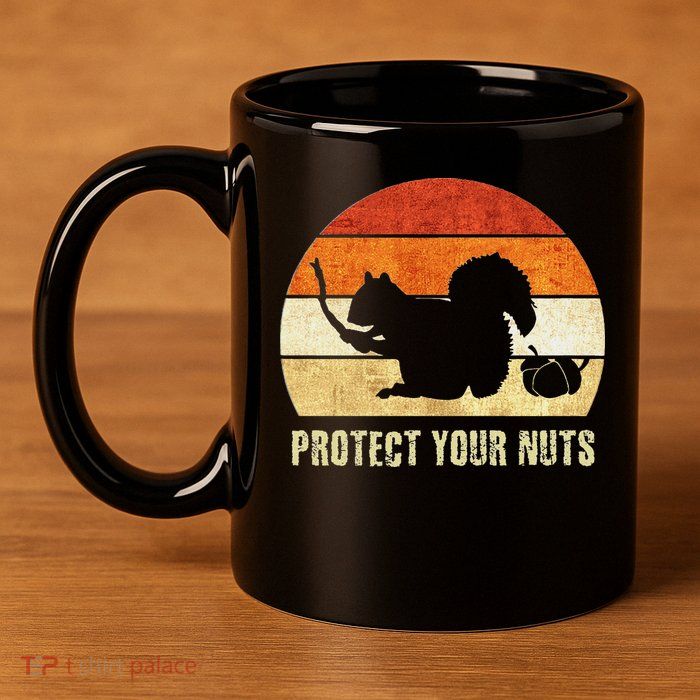 Squirrel Protect Your Nuts Forest Rodent 11oz C Handle Ceramic Mug