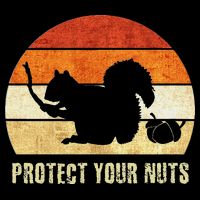 Squirrel Protect Your Nuts Forest Rodent Drawstring Bag