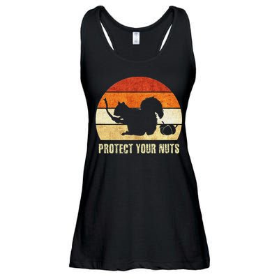 Squirrel Protect Your Nuts Forest Rodent Ladies Essential Flowy Tank