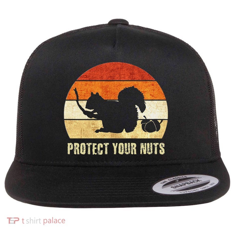 Squirrel Protect Your Nuts Forest Rodent Flatbill Hat