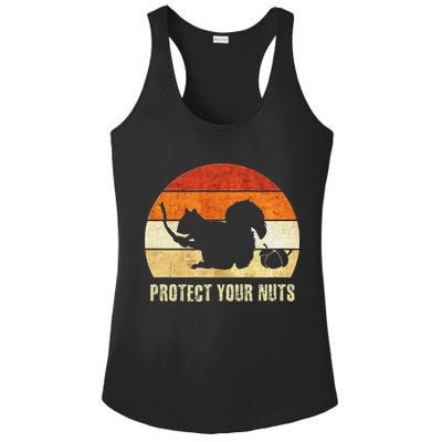 Squirrel Protect Your Nuts Forest Rodent Ladies PosiCharge Competitor Racerback Tank