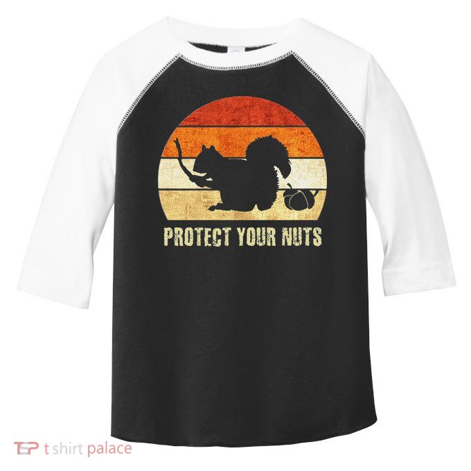 Squirrel Protect Your Nuts Forest Rodent Toddler Fine Jersey T-Shirt