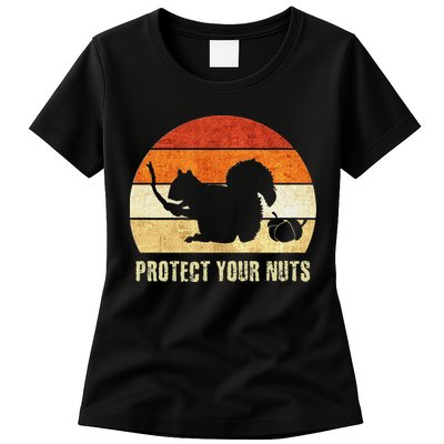 Squirrel Protect Your Nuts Forest Rodent Womens T-Shirt