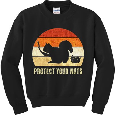 Squirrel Protect Your Nuts Forest Rodent Kids Sweatshirt
