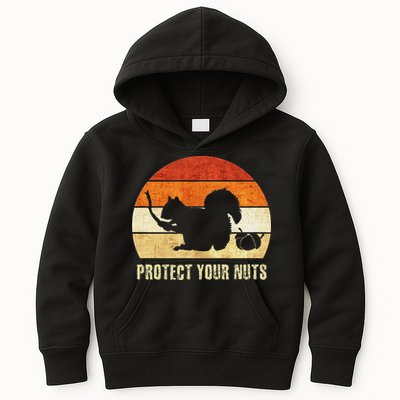 Squirrel Protect Your Nuts Forest Rodent Kids Hoodie
