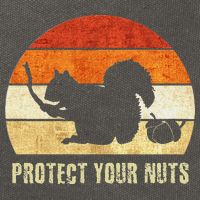Squirrel Protect Your Nuts Forest Rodent Cotton Canvas Backpack