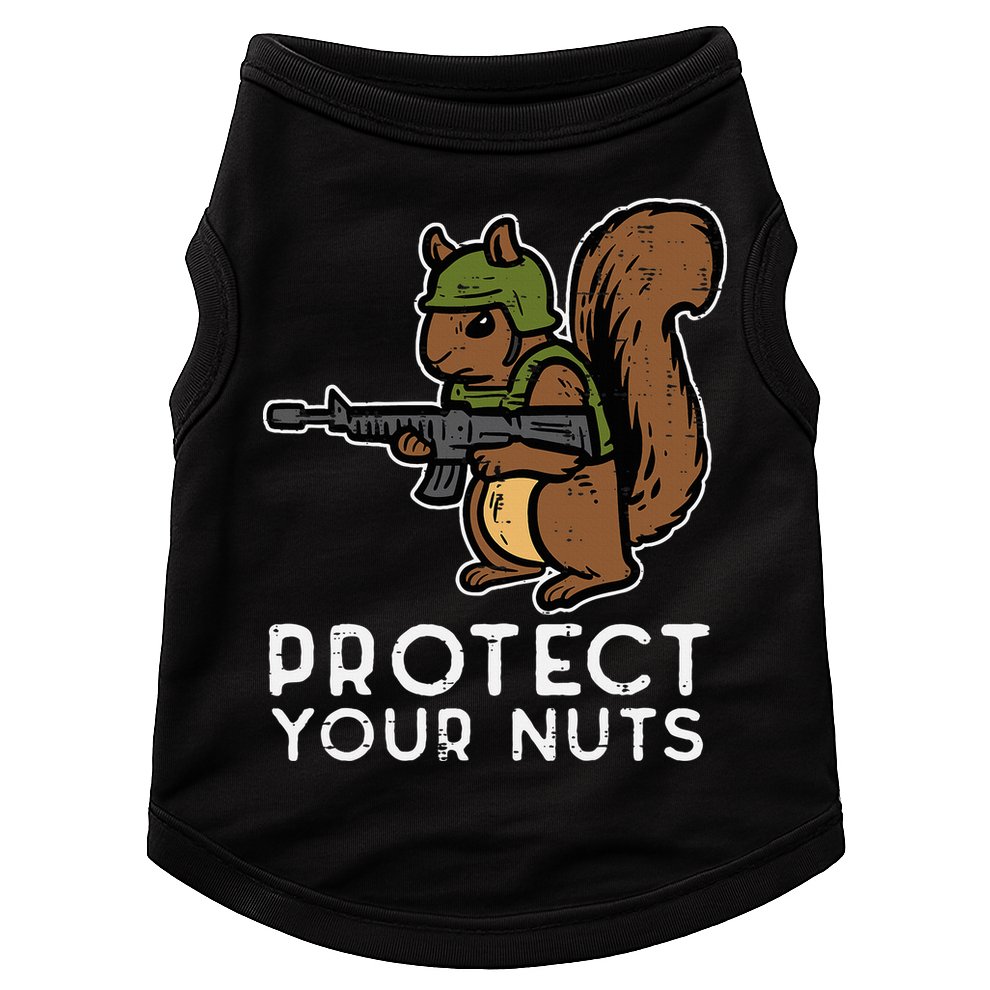 Squirrel Protect Your Nuts Funny Chipmunk Women Boy Doggie Tank