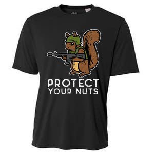 Squirrel Protect Your Nuts Funny Chipmunk Women Boy Cooling Performance Crew T-Shirt