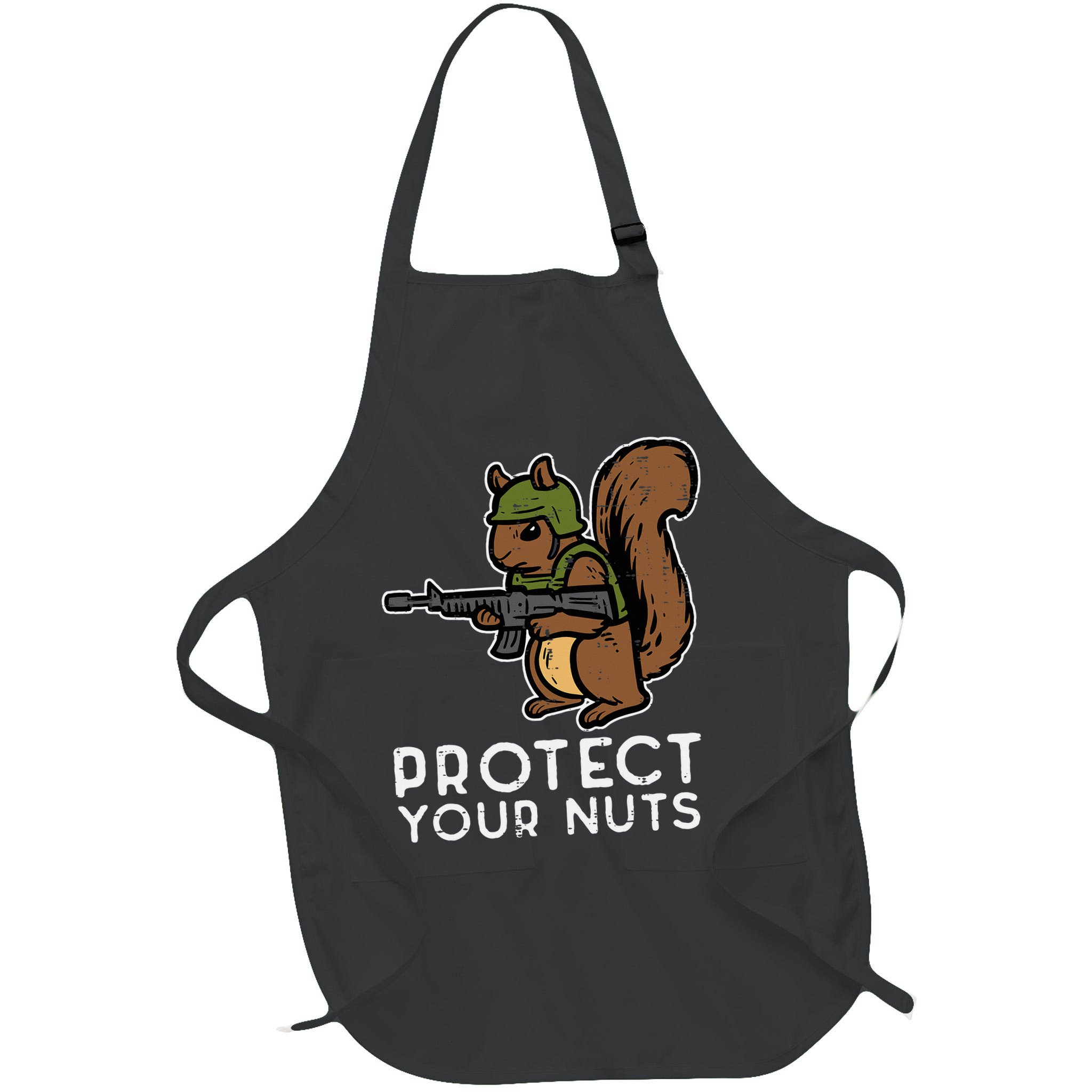 Squirrel Protect Your Nuts Funny Chipmunk Women Boy Apron