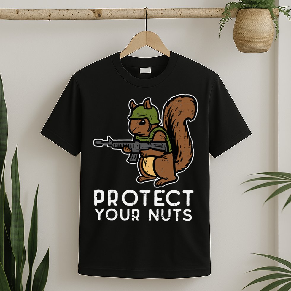 Squirrel Protect Your Nuts Funny Chipmunk Women Boy T-Shirt