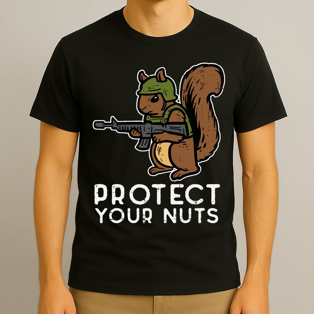 Squirrel Protect Your Nuts Funny Chipmunk Women Boy T-Shirt