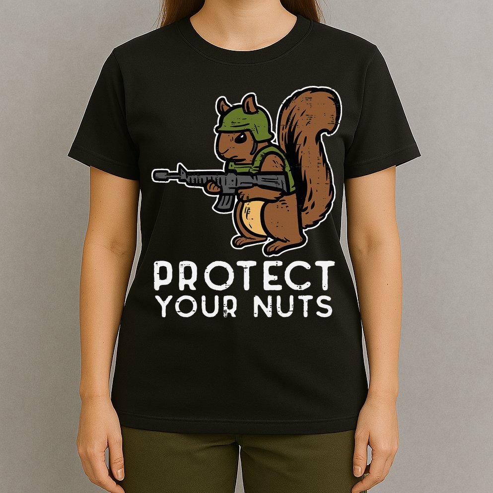 Squirrel Protect Your Nuts Funny Chipmunk Women Boy T-Shirt