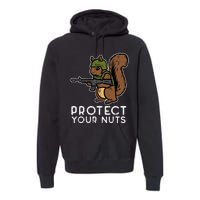 Squirrel Protect Your Nuts Funny Chipmunk Women Boy Premium Hoodie