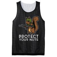 Squirrel Protect Your Nuts Funny Chipmunk Women Boy Mesh Reversible Basketball Jersey Tank