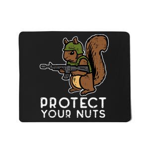 Squirrel Protect Your Nuts Funny Chipmunk Women Boy Mousepad