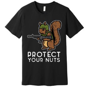 Squirrel Protect Your Nuts Funny Chipmunk Women Boy Premium T-Shirt