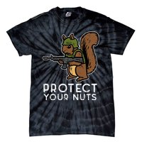 Squirrel Protect Your Nuts Funny Chipmunk Women Boy Tie-Dye T-Shirt