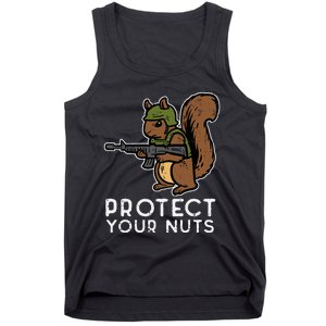 Squirrel Protect Your Nuts Funny Chipmunk Women Boy Tank Top