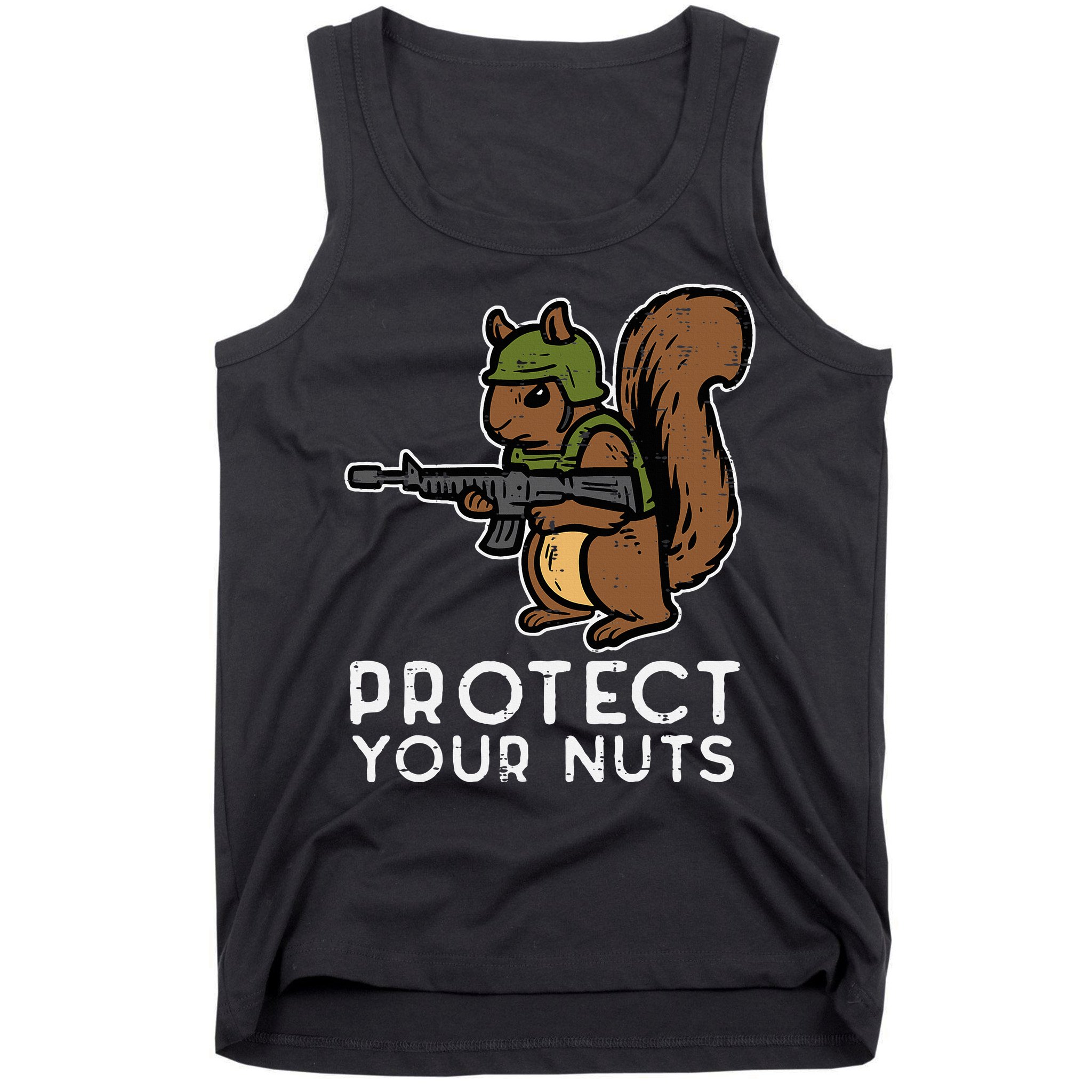 Squirrel Protect Your Nuts Funny Chipmunk Women Boy Tank Top
