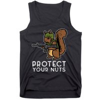 Squirrel Protect Your Nuts Funny Chipmunk Women Boy Tank Top