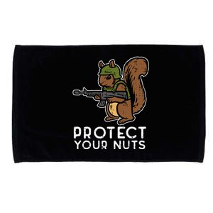 Squirrel Protect Your Nuts Funny Chipmunk Women Boy Microfiber Hand Towel