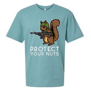 Squirrel Protect Your Nuts Funny Chipmunk Women Boy Sueded Cloud Jersey T-Shirt