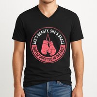 SheLl Punch You In The Face Boxing Kickboxing Boxing Gift V-Neck T-Shirt