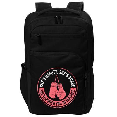 SheLl Punch You In The Face Boxing Kickboxing Boxing Gift Impact Tech Backpack